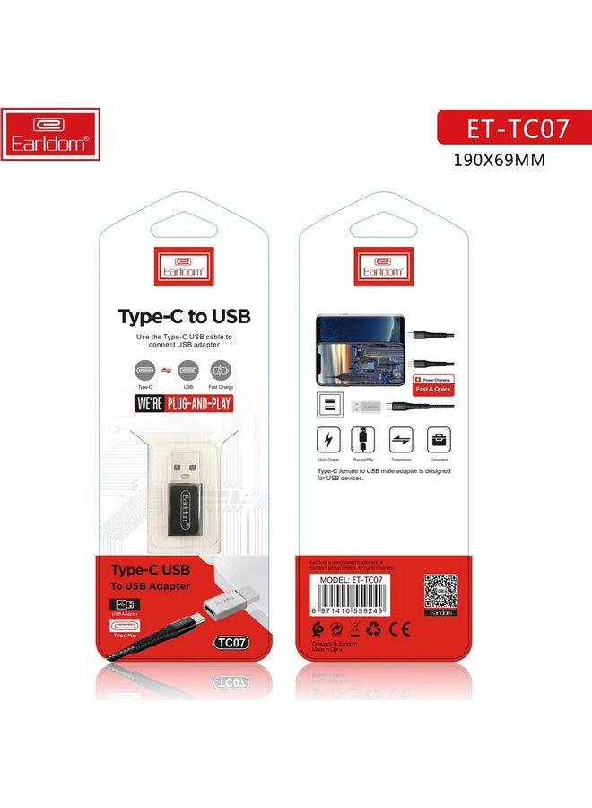 Type-C To USB Adapter Black