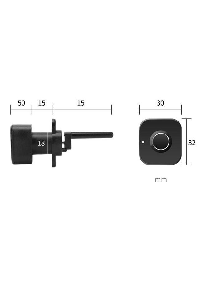 Fingerprint Cabinet Lock Black - Image 4