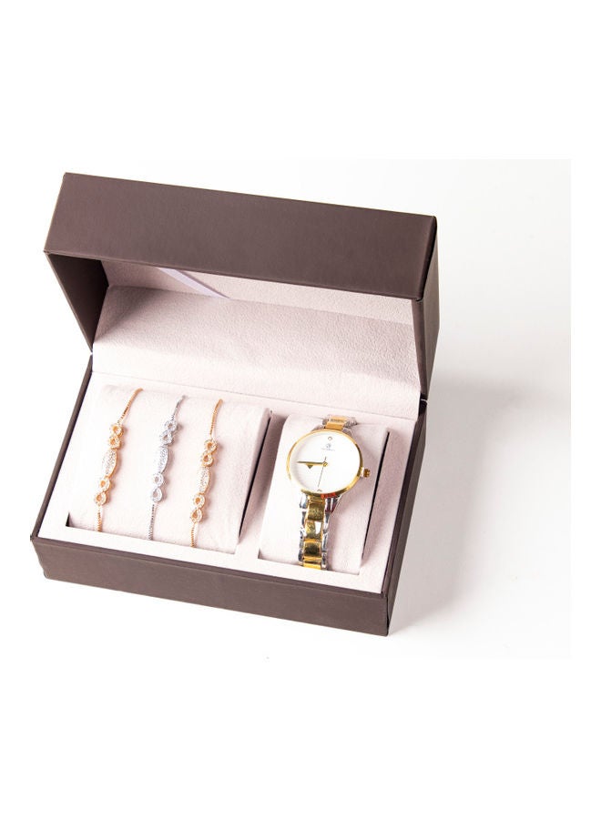Generic - Women's Water Resistant Analog Watch With Bracelet Set - Image 1