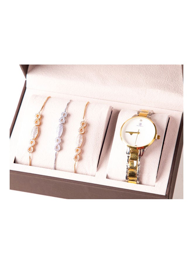Generic - Women's Water Resistant Analog Watch With Bracelet Set - Image 1