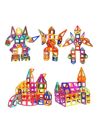 207-Piece Colourful Sturdy And Durable Geometrical Shaped Magnetic Building Blocks Toys Set 29x21x18cm - v1612792577/N17874186A_1