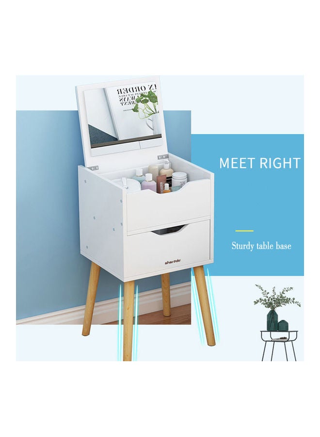 شاربدو طاولة تخزين مستحضرات الزينة متعددة الوظائف أبيض/بني 31 x 29 x 58.5سم - Image 5