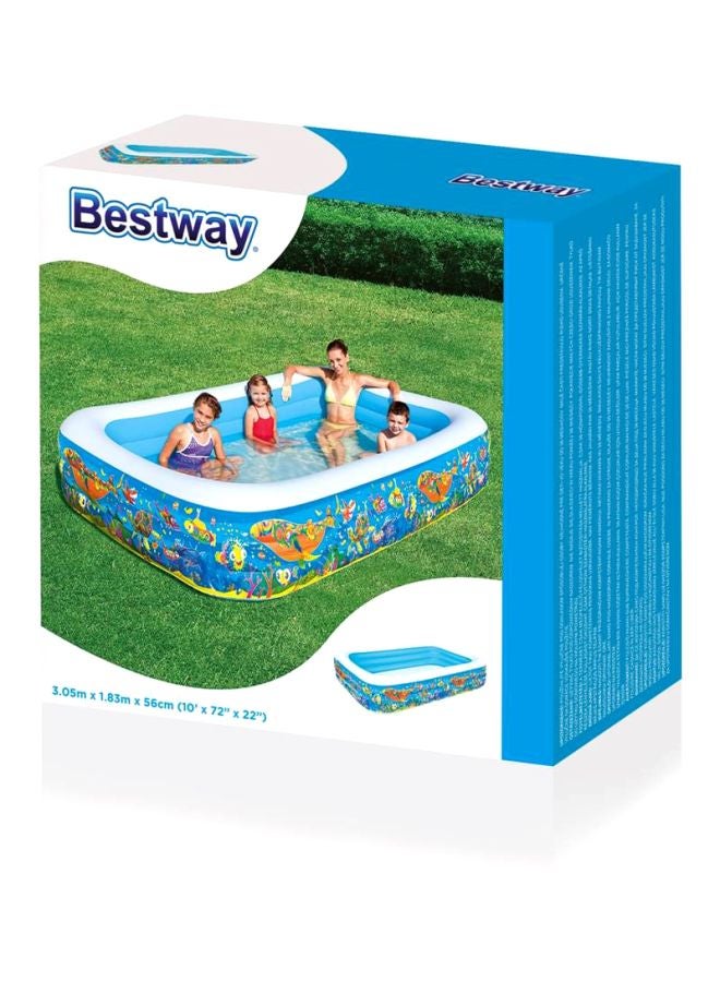 Bestway - Superior Strength And Longer Durability Sturdy Frame Swimming Pool For Kids 229x152x56cm - Image 1