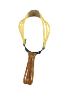 CYTHERIA Wooden Slingshot Catapult Hand Made Classic Style Traditional Toy For Kids 13.5cm  - Image 1