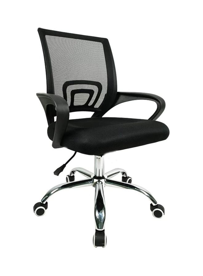 Steel Swivel Lift Chair Black 49x49x70cm - Image 1