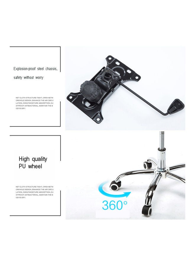 Fabric Swivel Lift Chair Black 51 x 54 x 25cm - Image 4