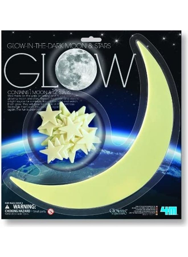 4m Glow Moon And Stars Sticker