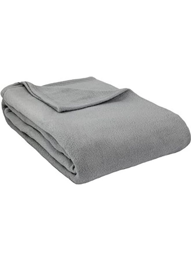 Alta Luxury Hotel Fleece Blanket Twin cotton Grey 90inch