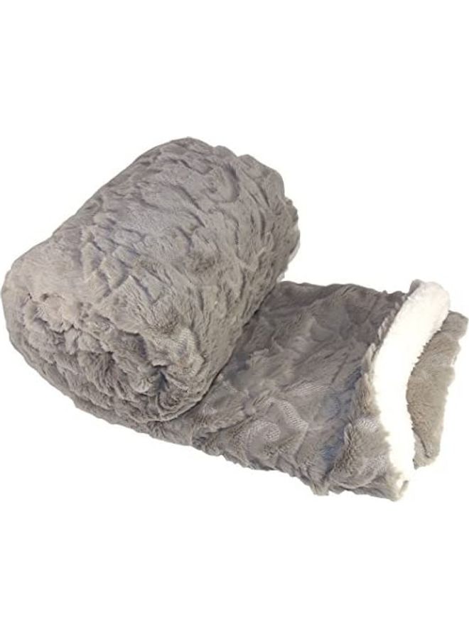 هوم سوفت ثينغز - غطاء مفرش باتيك مطرز cotton رمادي 50 x 60بوصة - Image 1