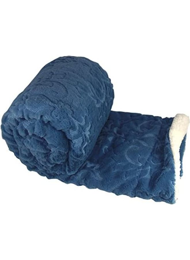 هوم سوفت ثينغز - غطاء مفرش باتيك مطرز cotton أزرق 50 x 60بوصة - Image 1