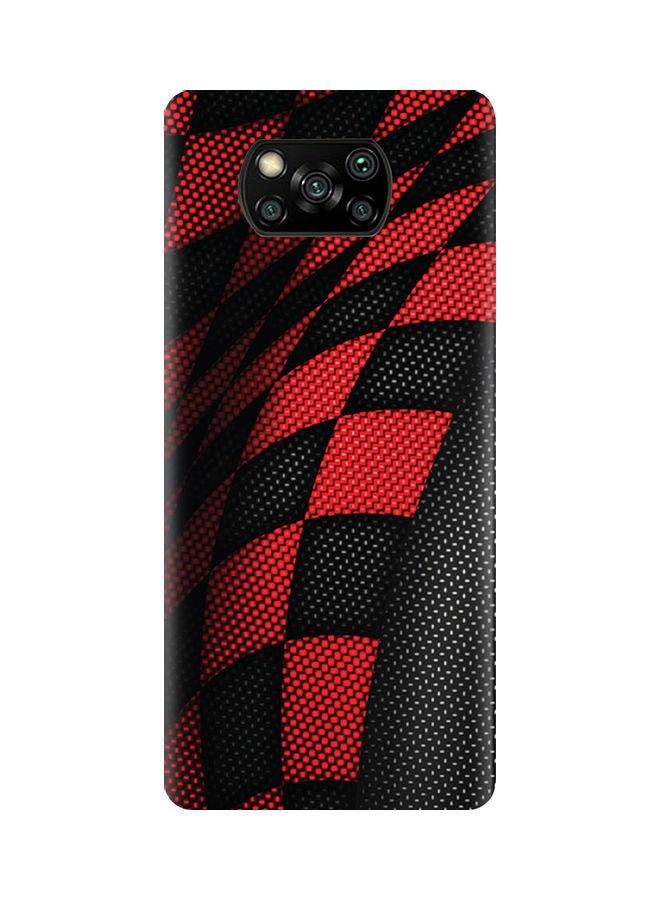 AMC DESIGN Protective Case Cover For Xiaomi Poco X3 Red/Black - Image 1