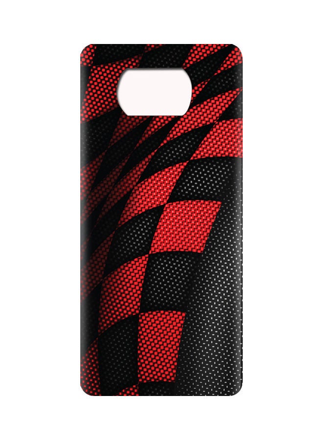 AMC DESIGN Protective Case Cover For Xiaomi Poco X3 Red/Black - Image 2