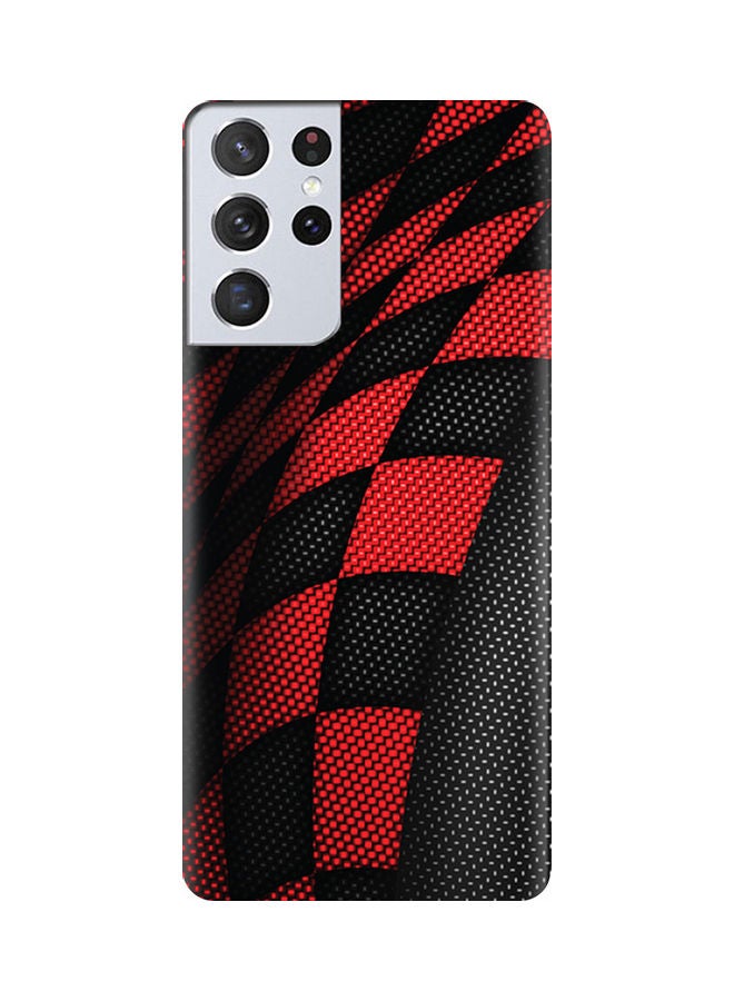 إيه إم سي ديزاين غطاء حماية واقٍ لهاتف سامسونج جالاكسي S21 ألترا أحمر وأسود - Image 1