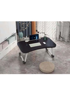 Toshionics Multi-Purpose Foldable Laptop Table With 4 USB Ports Tablet Slot and Cup Holder Black  - Image 1
