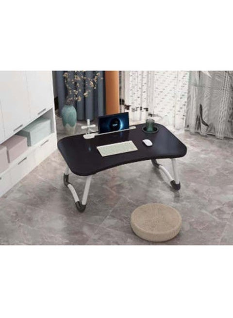 Multi-Purpose Foldable Laptop Table With 4 USB Ports Tablet Slot and Cup Holder Black