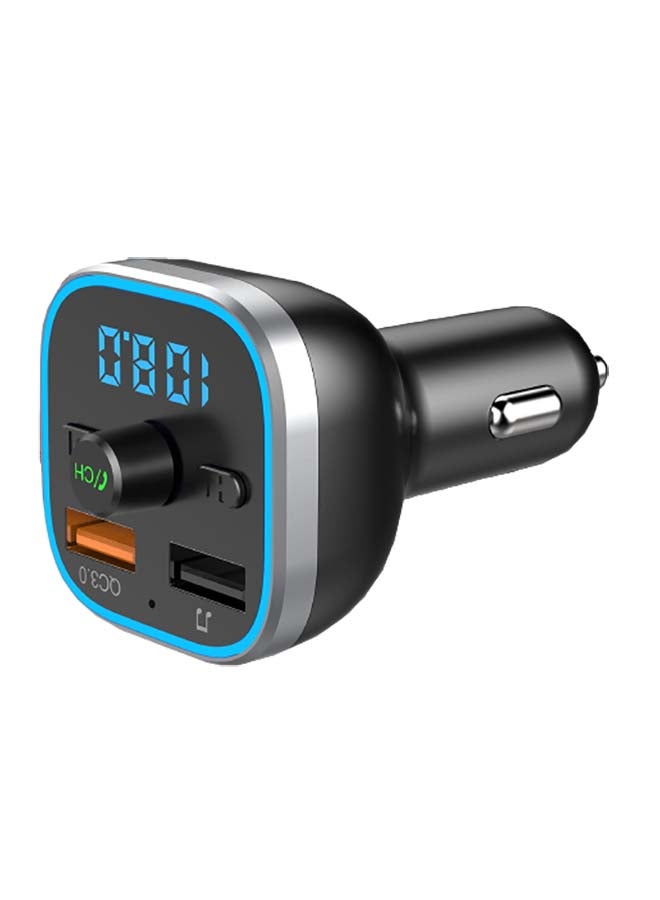 أيرلدوم شاحن سيارة سريع مع جهاز إرسال FM يعمل بتقنية البلوتوث أسود - Image 3