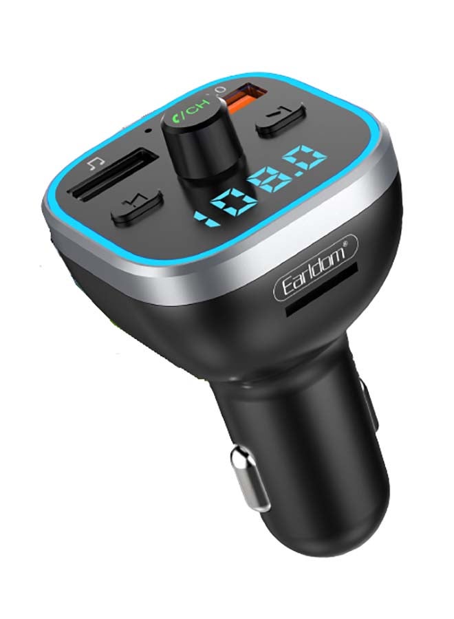 أيرلدوم شاحن سيارة سريع مع جهاز إرسال FM يعمل بتقنية البلوتوث أسود - Image 5