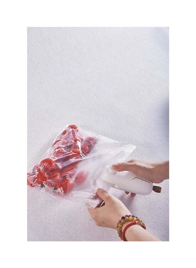 fashionhome Handheld Mini Vacuum Sealing Machine White 10x5x4cm - Image 3