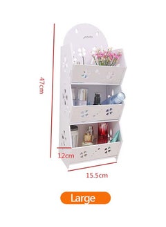 Wall Mounted Bathroom Organizer Storage Rack White 15.5x12x47cm - v1612850790/N44271584A_7