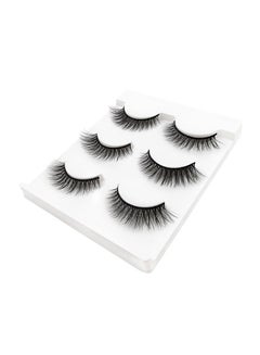 SHIDISHANGPIN 3-Pair Fake Eye Lash Set Black 