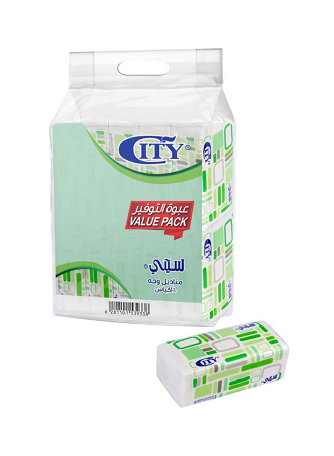 سيتي - مجموعة مناديل ورقية للوجه، مُكونة من 10 عبوات أبيض - Image 1