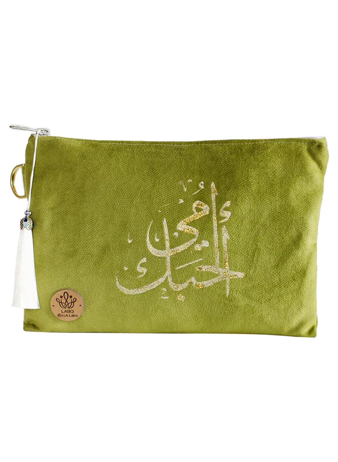 حقيبة يد مخملية أخضر - Image 1