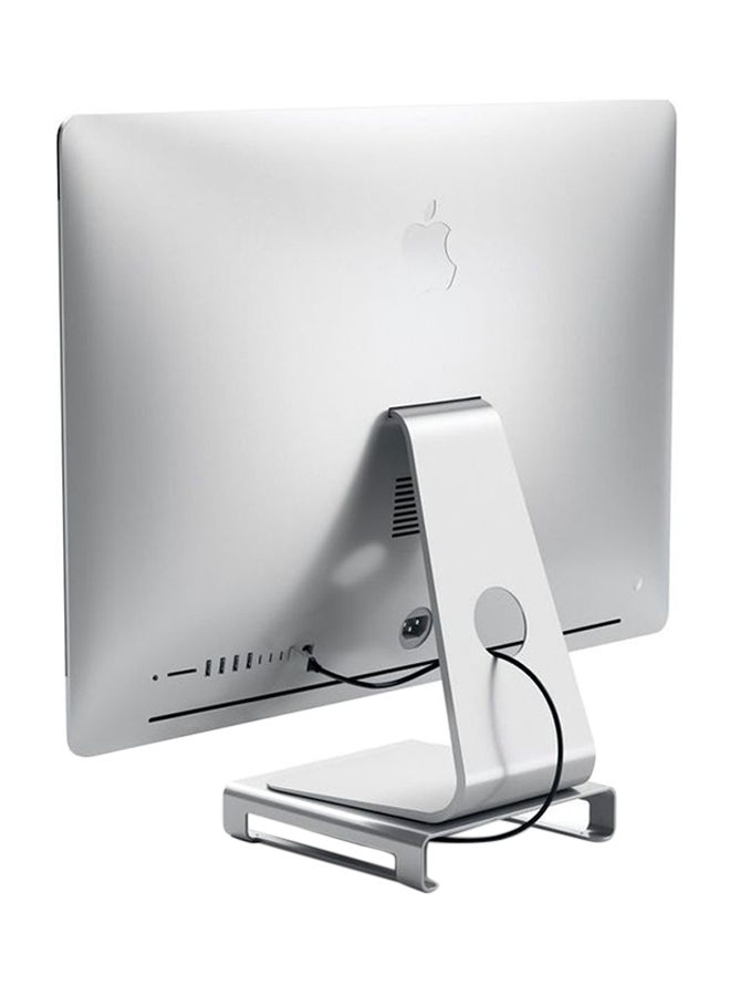 SATECHI Aluminum Monitor Stand Hub Silver - Image 2