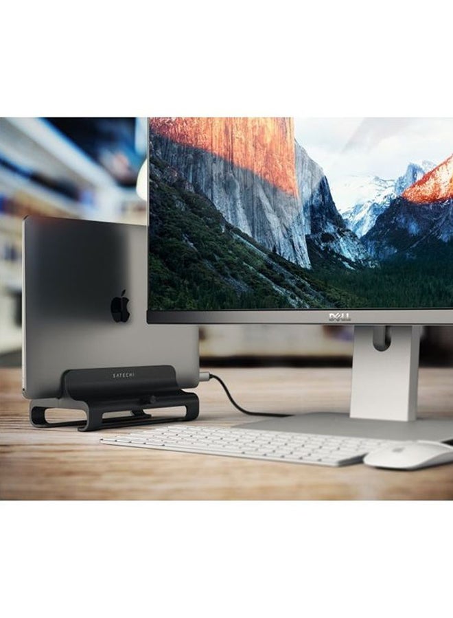 SATECHI - Aluminum Vertical Laptop Stand Matte Black - Image 1