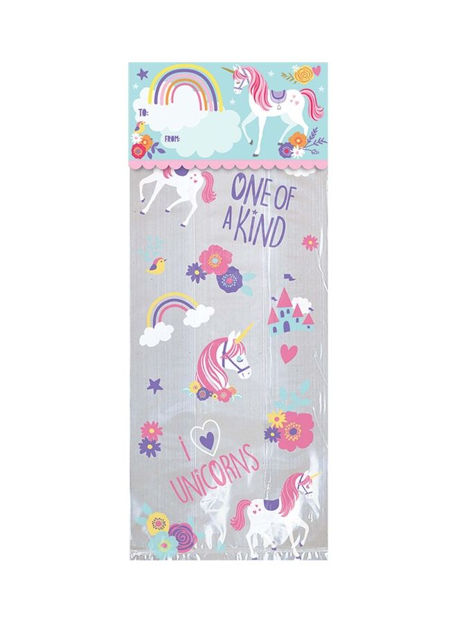 Amscan 20-Piece Set Magical Unicorn Plastic Loot Gift Bag