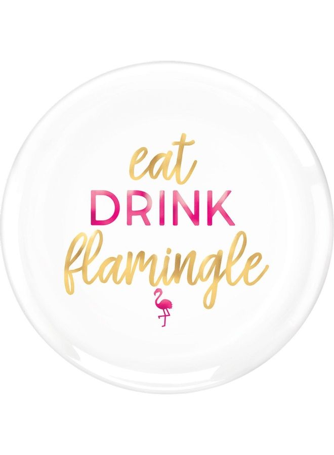 Amscan Aloha Hot Stamped Plastic Round Platter