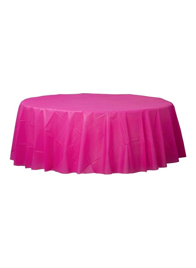 Amscan Bright Pink Round Plastic Tablecover 48inch