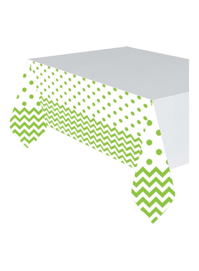 Amscan Kiwi Chevron Plastic Tablecover