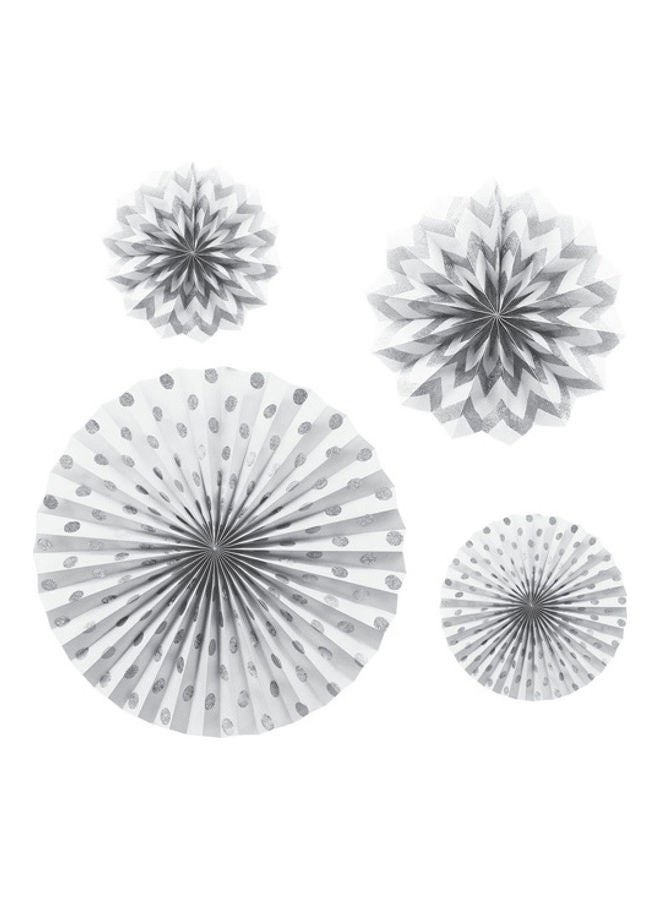 Amscan 4-Piece Hanging Party Fan Decoration