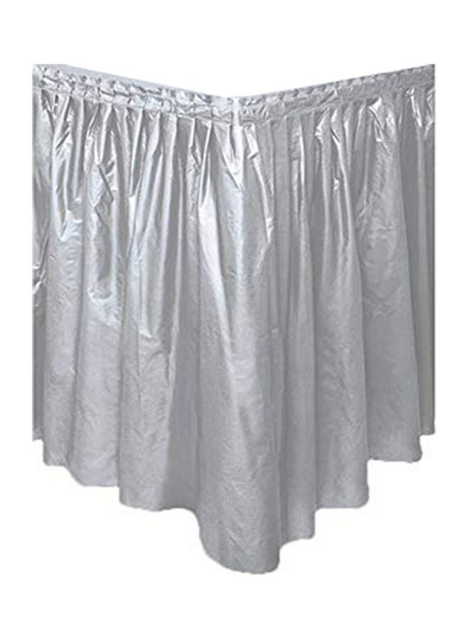 Amscan Silver Plastic Table Skirt