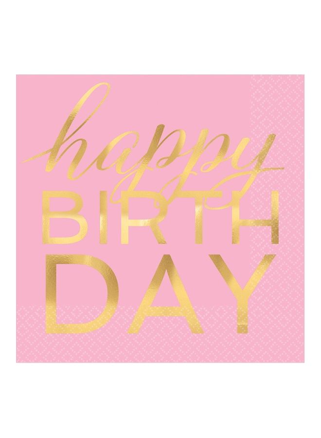 Amscan 16-Pieces Happy Birthday Napkins