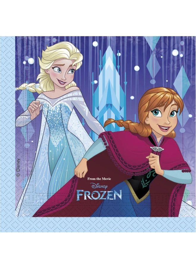 فوط مائدة ورقية بتصميم ندفات ثلج من فيلم ديزني "Frozen"