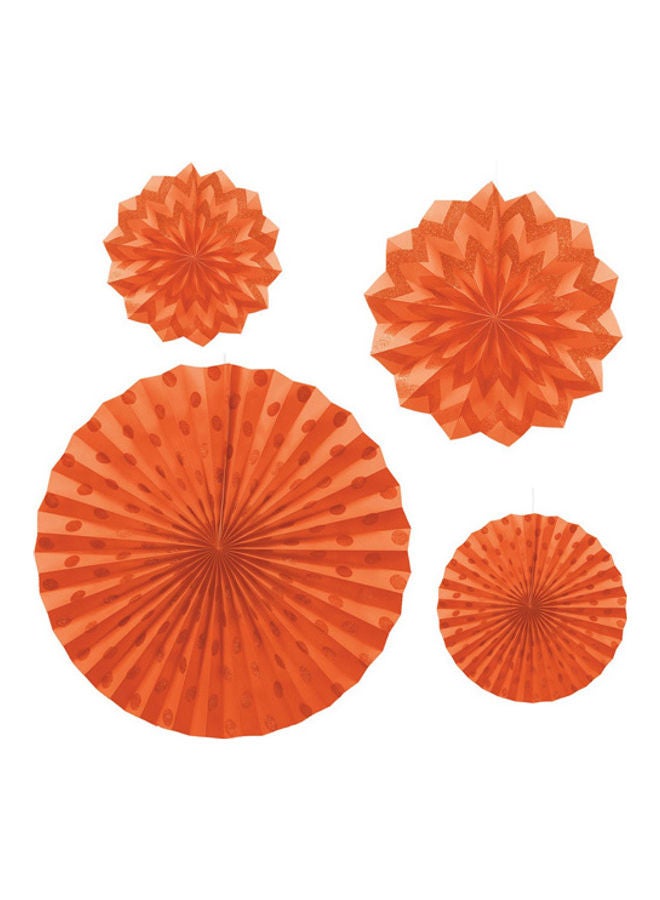 Amscan 4-Piece Hanging Party Fan Decoration