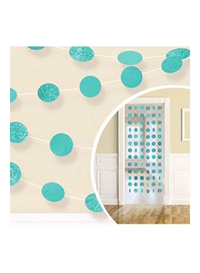 أمسكان مجموعة شرائط زينة مزينة بحلقات دائرية بلون بيض الروبين مكونة من 6 قطع