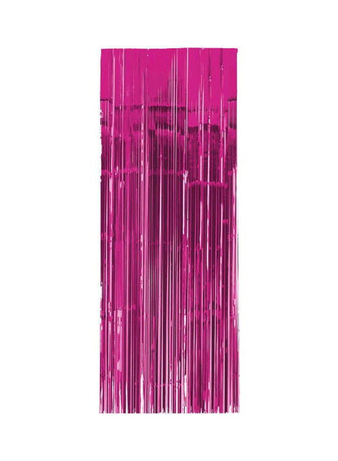 Amscan Bright Pink Metallic Curtain