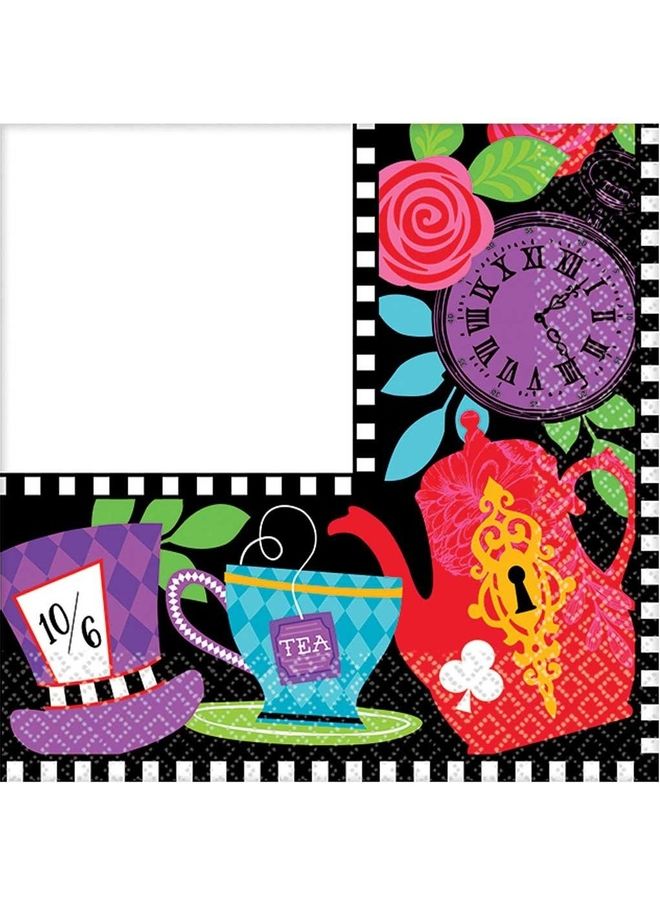 Amscan Mad Tea Party Beverage Napkin