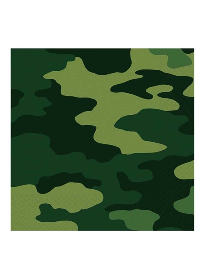 Amscan 16-Pieces Camouflage Ultra Lunch Tissue