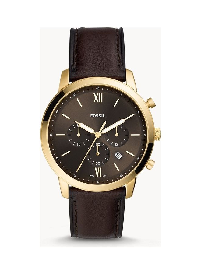 FOSSIL - Men's Neutra Chronograph Leather Watch - 44 mm - Brown - Image 1