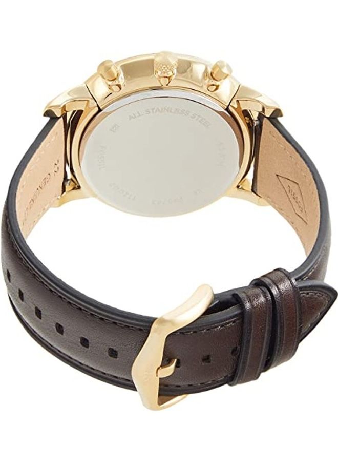 FOSSIL - Men's Neutra Chronograph Leather Watch - 44 mm - Brown - Image 1