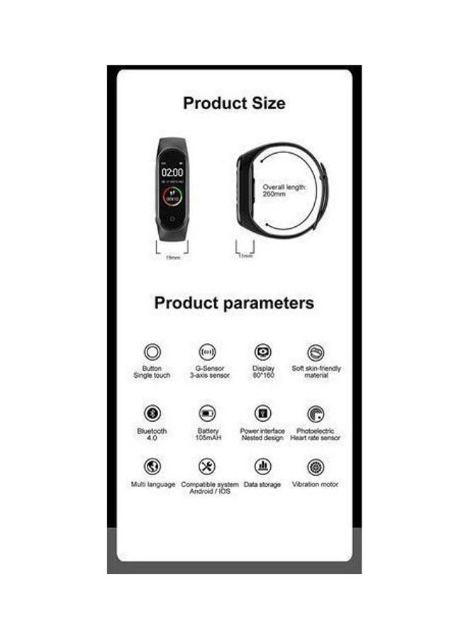 M4 Smart Wrist Band Black - Image 5