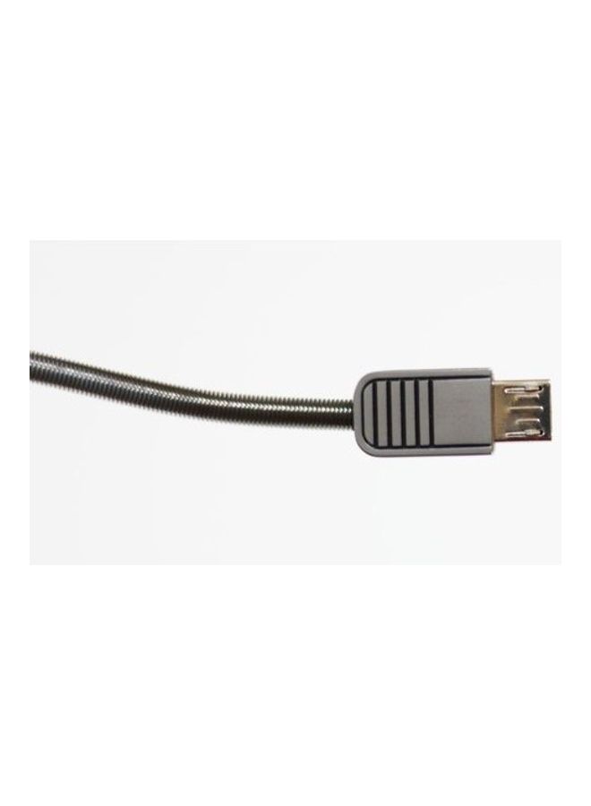 دابيلو كيه ديزاين كابل للشحن والبيانات بقابس مايكرو USB رمادي/أسود - Image 5