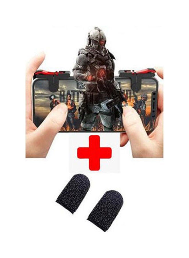 Generic PUBG Electronic Trigger L1R1 Shooter Aim + 2Finger Gloves Sleeve Touch Trigger  - Image 1