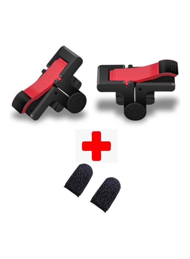 Generic PUBG Electronic Trigger L1R1 Shooter Aim + 2Finger Gloves Sleeve Touch Trigger  - Image 2