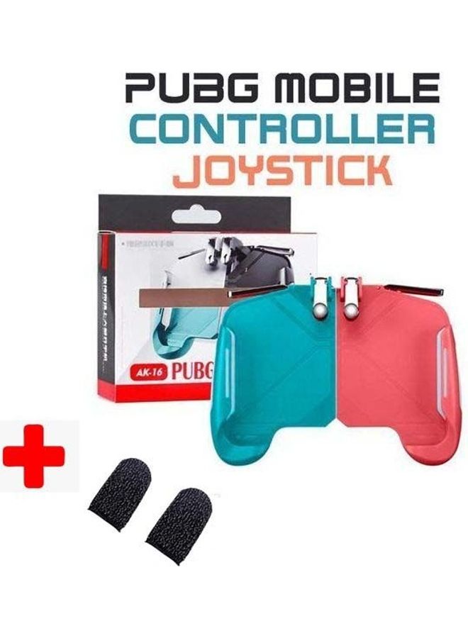 AK-16 PUBG Mobile Wireless Game Controller + 1 Pair Finger Gloves Sleeve Touch Trigger