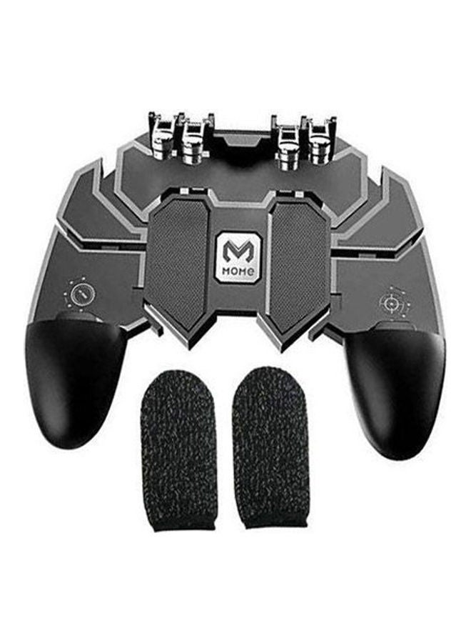 Memo - AK-66 PUBG Mobile Wireless Joystick With 4 Trigger + 1 Pair Finger Gloves Sleeve Touch - Image 1