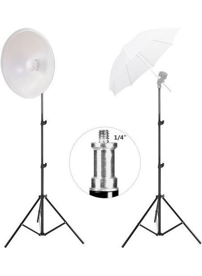 Tripod Stand For Ring Light & Lighting Fixtures - 210 CM Black  - Image 5